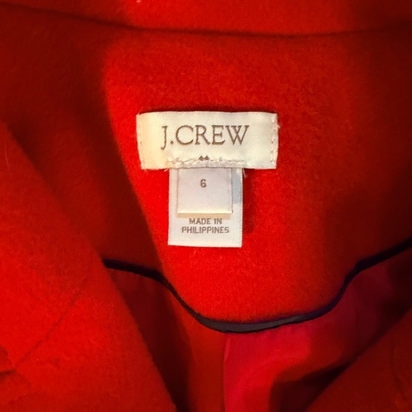 J. Crew Bold Orange Double-Breasted Peacoat - Picture 3 of 3